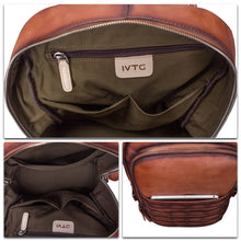 Load image into Gallery viewer, Genuine Leather Large Backpack for Men Vintage Laptop Knapsack Purse Rucksack Daypack High Capacity for Travel Bag