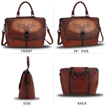 Load image into Gallery viewer, Genuine Leather Crossbody Bag Satchel Leather Tote Bag Purse
