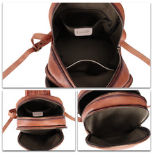 Load image into Gallery viewer, Genuine Leather Backpack for Men and Women Leather Rucksack Knapsack