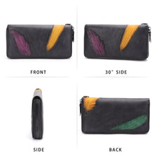 Load image into Gallery viewer, Genuine Leather Embossing Wallet for Women Leather Purse Wrist Bag