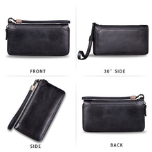 Load image into Gallery viewer, Genuine Leather Wallet Long Purse Wrist Bag