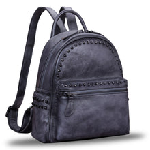 Load image into Gallery viewer, Genuine Leather Backpack for Women Vintage Real Leather Knapsack purse Shoulder Rucksack Fashion Daypack Bag