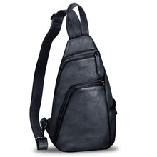 Load image into Gallery viewer, Genuine Leather Silng Bag for Men and Women Vintage Leather Sling Backpack Purse Shoulder Crossbody Bag Chest Bag