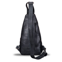 Load image into Gallery viewer, Genuine Leather Silng Bag for Men and Women Vintage Leather Sling Backpack Purse Shoulder Crossbody Bag Chest Bag