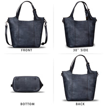 Load image into Gallery viewer, Genuine Leather Handbag for Women Vintage Handmade Shoulder Bag Purse Tote Cowhide Satchel Crossbody Top-Handle Bag