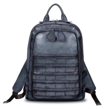 Load image into Gallery viewer, Genuine Leather Large Backpack for Men Vintage Laptop Knapsack Purse Rucksack Daypack High Capacity for Travel Bag