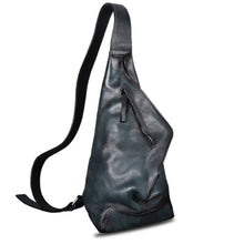 Load image into Gallery viewer, Genuine Leather Sling Bag Crossbody Casual Hiking Daypack Vintage Handmade Shoulder Backpack Motorcycle Chest Bags W0725