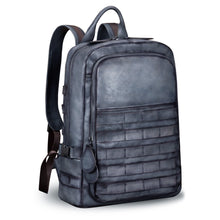 Load image into Gallery viewer, Genuine Leather Large Backpack for Men Vintage Laptop Knapsack Purse Rucksack Daypack High Capacity for Travel Bag