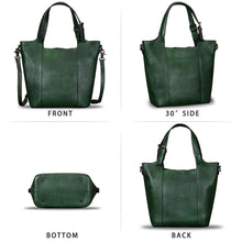 Load image into Gallery viewer, Genuine Leather Handbag for Women Vintage Handmade Shoulder Bag Purse Tote Cowhide Satchel Crossbody Top-Handle Bag