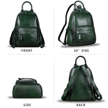 Load image into Gallery viewer, Genuine Leather Backpack for Women Leather Knapsack Rucksack