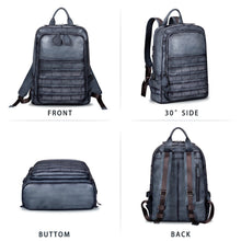 Load image into Gallery viewer, Genuine Leather Large Backpack for Men Vintage Laptop Knapsack Purse Rucksack Daypack High Capacity for Travel Bag