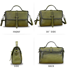 Load image into Gallery viewer, Genuine Leather Satchel Crossbody Bags for Women Handmade Vintage Top Handle Handbags Purse F8407