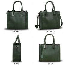 Load image into Gallery viewer, Genuine Leather Satchel Handbag for Women Vintage Handmade Shoulder Bag Cowhide Tote Purse