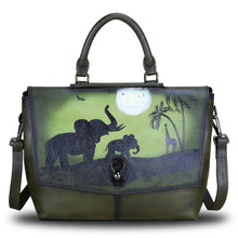 Load image into Gallery viewer, Genuine Leather Crossbody Bag Satchel Leather Tote Bag Purse