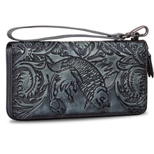 Load image into Gallery viewer, Genuine Leather Wallet for Women Leather Purse Wrist Handbag