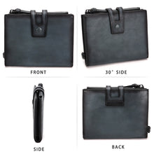 Load image into Gallery viewer, Genuine Leather Wallet Small Purse for Men and Women