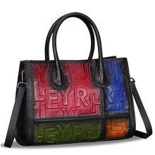 Load image into Gallery viewer, Genuine Leather Purses and Handbags for Women Vintage Real Leather Tote Bag Shoulder Bag Top Handle Satchel Purse W0739H