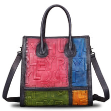 Load image into Gallery viewer, Genuine Leather Purses and Handbags for Women Vintage Real Leather Tote Bag Shoulder Bag Top Handle Satchel Purse W0739V