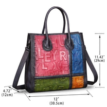 Load image into Gallery viewer, Genuine Leather Purses and Handbags for Women Vintage Real Leather Tote Bag Shoulder Bag Top Handle Satchel Purse W0739V