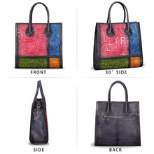 Load image into Gallery viewer, Genuine Leather Purses and Handbags for Women Vintage Real Leather Tote Bag Shoulder Bag Top Handle Satchel Purse W0739V