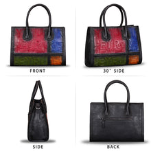 Load image into Gallery viewer, Genuine Leather Purses and Handbags for Women Vintage Real Leather Tote Bag Shoulder Bag Top Handle Satchel Purse W0739H