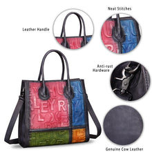 Load image into Gallery viewer, Genuine Leather Purses and Handbags for Women Vintage Real Leather Tote Bag Shoulder Bag Top Handle Satchel Purse W0739V