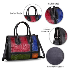 Load image into Gallery viewer, Genuine Leather Purses and Handbags for Women Vintage Real Leather Tote Bag Shoulder Bag Top Handle Satchel Purse W0739H