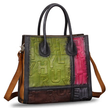 Load image into Gallery viewer, Genuine Leather Purses and Handbags for Women Vintage Real Leather Tote Bag Shoulder Bag Top Handle Satchel Purse W0739V