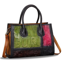 Load image into Gallery viewer, Genuine Leather Purses and Handbags for Women Vintage Real Leather Tote Bag Shoulder Bag Top Handle Satchel Purse W0739H