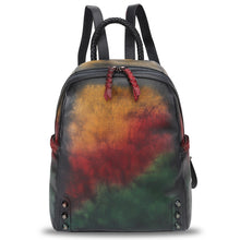 Load image into Gallery viewer, Genuine Leather Backpack Purse Leather Knapsack Rucksack