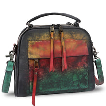 Load image into Gallery viewer, Genuine Leather Satchel Purse for Women Retro Cowhide Handmade Top Handle Handbag Designer Crossbody Bag 591
