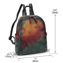 Load image into Gallery viewer, Genuine Leather Backpack Purse Leather Knapsack Rucksack