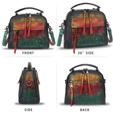 Load image into Gallery viewer, Genuine Leather Satchel Purse for Women Retro Cowhide Handmade Top Handle Handbag Designer Crossbody Bag 591