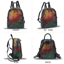 Load image into Gallery viewer, Genuine Leather Backpack Purse Leather Knapsack Rucksack