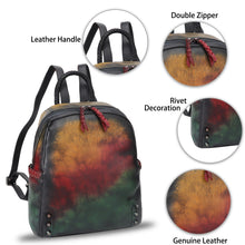 Load image into Gallery viewer, Genuine Leather Backpack Purse Leather Knapsack Rucksack