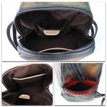 Load image into Gallery viewer, Genuine Leather Backpack Purse Leather Knapsack Rucksack