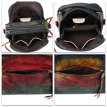 Load image into Gallery viewer, Genuine Leather Satchel Purse for Women Retro Cowhide Handmade Top Handle Handbag Designer Crossbody Bag 591