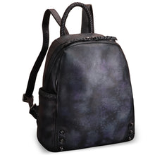 Load image into Gallery viewer, Genuine Leather Backpack Purse Leather Knapsack Rucksack