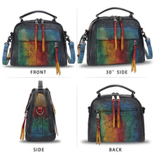 Load image into Gallery viewer, Genuine Leather Satchel Purse for Women Retro Cowhide Handmade Top Handle Handbag Designer Crossbody Bag 591