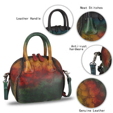 Load image into Gallery viewer, Genuine Leather Crossbody Bag Satchel Purse Leather Handbag