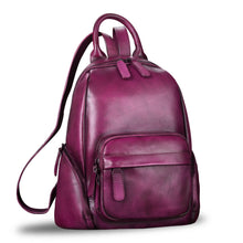 Load image into Gallery viewer, Genuine Leather Backpack for Women Leather Knapsack Rucksack