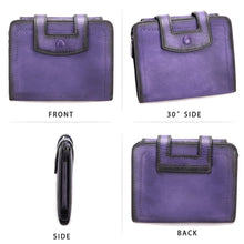Load image into Gallery viewer, Genuine Leather Wallet Small Leather Purse for Women