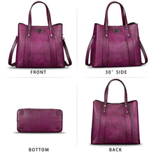 Load image into Gallery viewer, Genuine Leather Handbags for Women Satchel Purses Vintage Handmade Shoulder Bag Cowhide Top Handle Handbag Totes