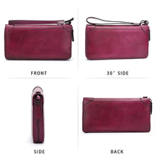 Load image into Gallery viewer, Genuine Leather Wallet Long Purse Wrist Bag
