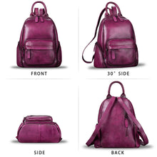 Load image into Gallery viewer, Genuine Leather Backpack for Women Leather Knapsack Rucksack