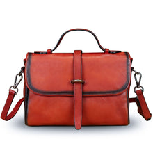 Load image into Gallery viewer, Genuine Leather Satchel Crossbody Bags for Women Handmade Vintage Top Handle Handbags Purse F8407