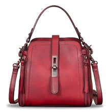 Load image into Gallery viewer, Genuine Leather Crossbody Bags for Women Vintage Handmade Satchel Purses Handbag with Removable Top-Handle Strap