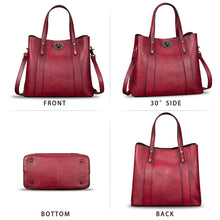 Load image into Gallery viewer, Genuine Leather Handbags for Women Satchel Purses Vintage Handmade Shoulder Bag Cowhide Top Handle Handbag Totes