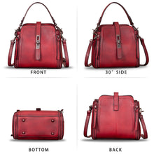 Load image into Gallery viewer, Genuine Leather Crossbody Bags for Women Vintage Handmade Satchel Purses Handbag with Removable Top-Handle Strap
