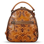 Genuine Leather Backpack for Women Crossbody Shoulder Bag Vintage Rucksack Fashion Knapsack Purse Daypack Bag